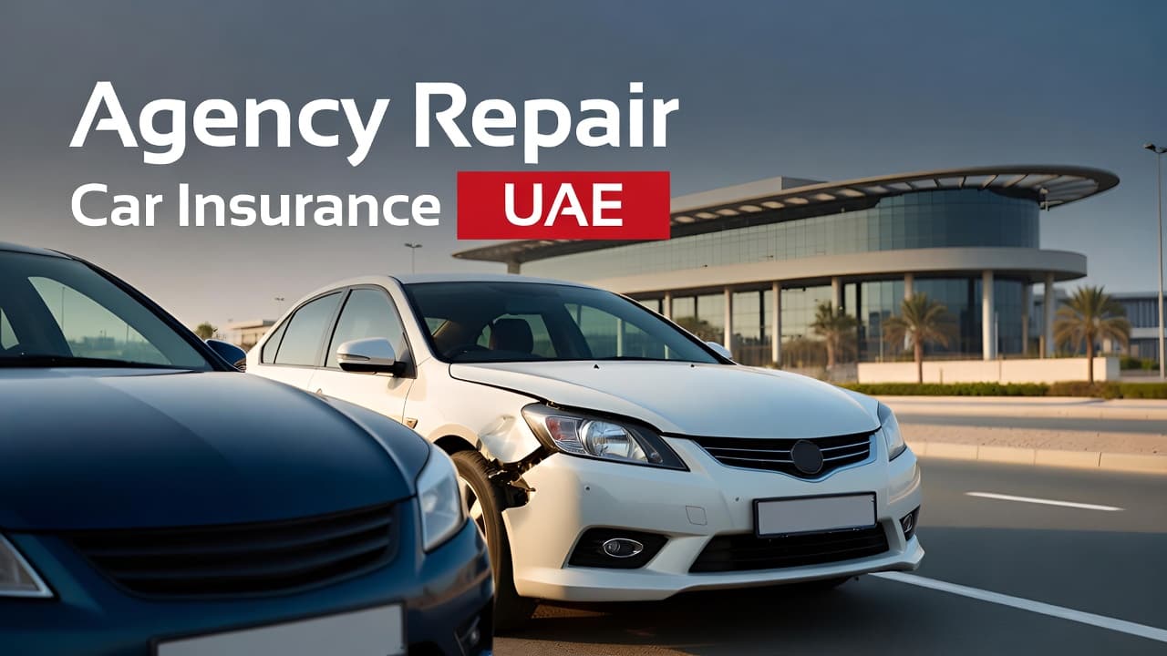 Luxury car being repaired at an authorized dealership workshop in the UAE under agency repair motor insurance cover