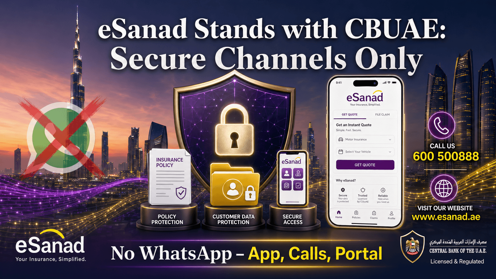 eSanad CBUAE Compliance Update: Secure Communication Only